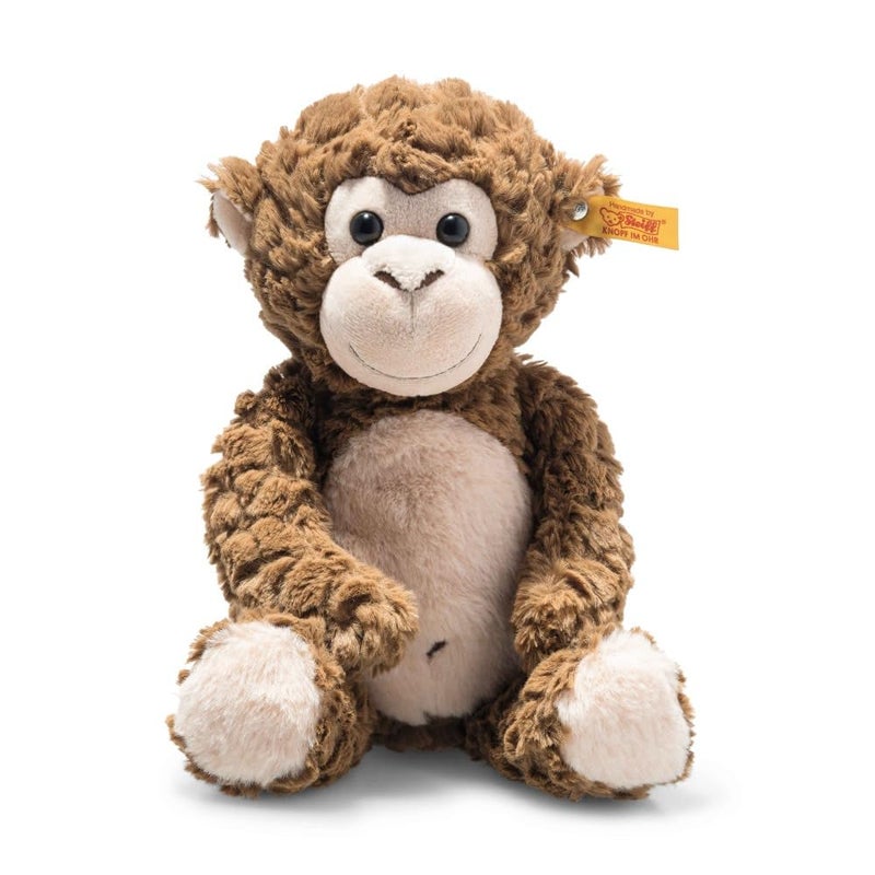 Steiff Bodo Monkey, Premium Monkey Stuffed Animal, Monkey Toys, Stuffed Monkey, Monkey Plush, Cute Plushies, Plushy Toy for Girls Boys and Kids, Soft Cuddly Friends (Brown, 12"") - Image 1